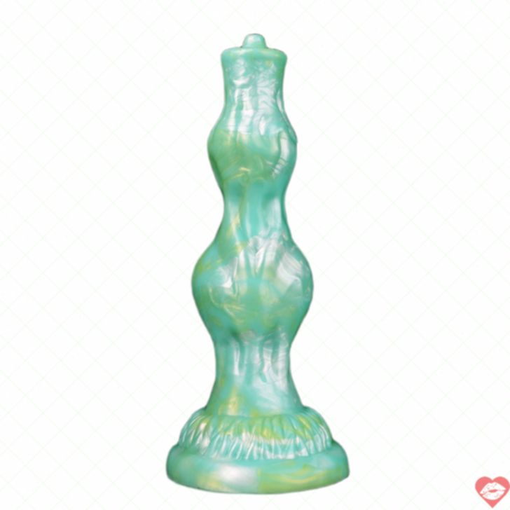 8 Inch Dog Dildo Xanh Silicone Knot Đôi Thú Vị Mạnh