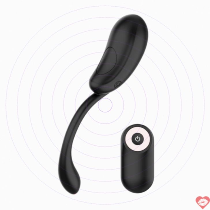 Trứng Rung Coquette Đen Remote Mạnh Khoái Lạc Bí Mật 