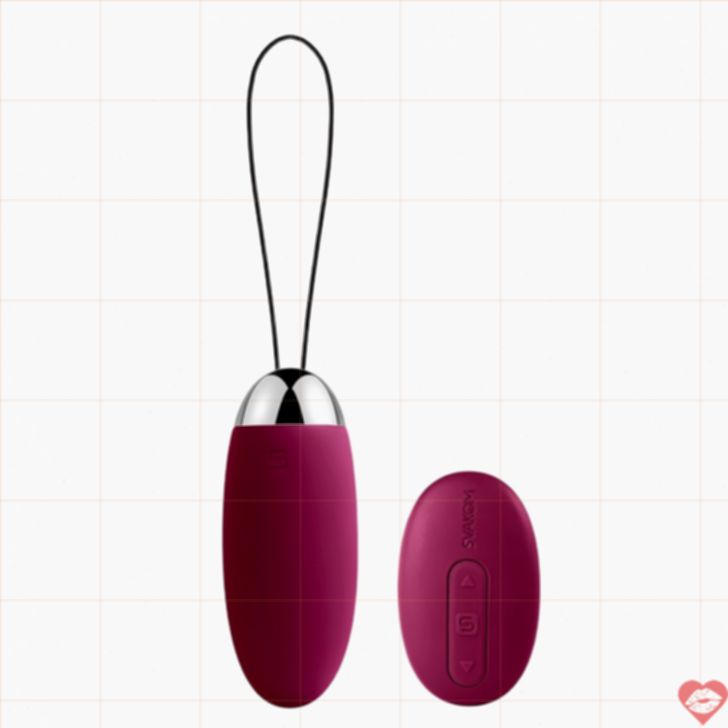 Trứng rung SVAKOM Elva tím remote 8cm 6 chế độ 