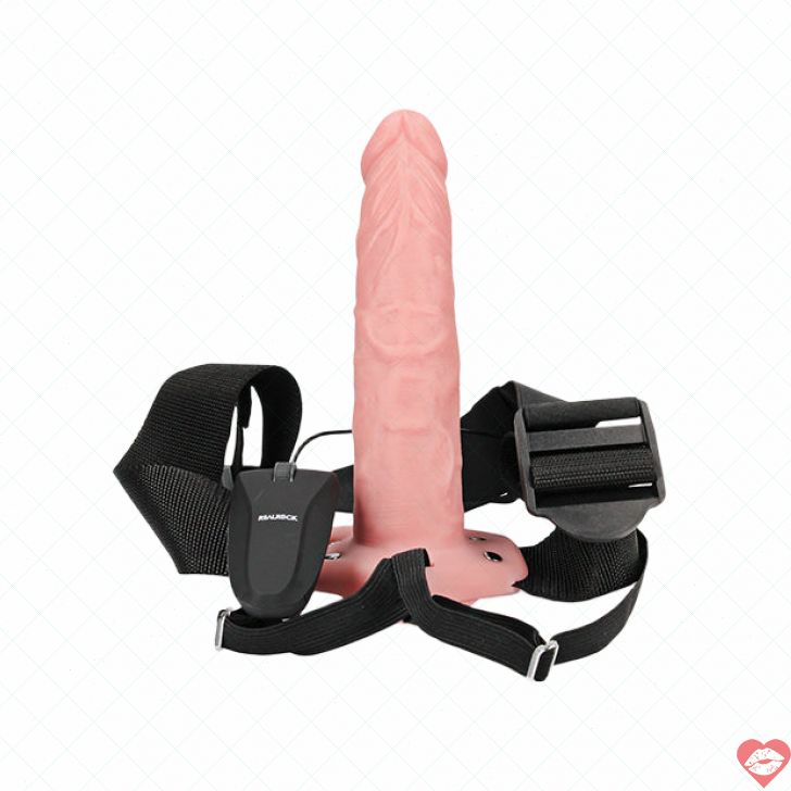 Strap-on Rung Rỗng RealRock 20cm Cứng Ngắc Đam Mê 