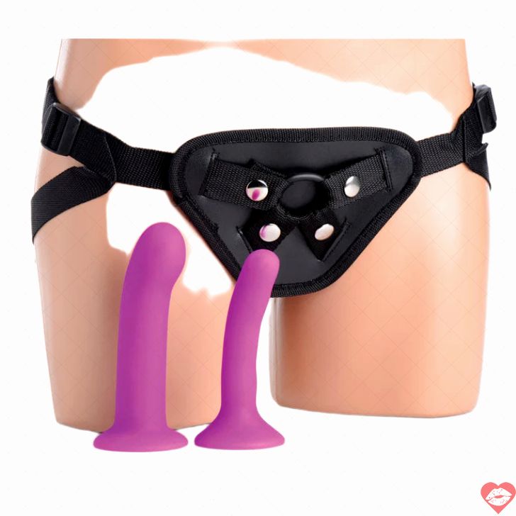 Double G Strap-on Rung Kit Kép Silicone Sướng Đôi Bên 