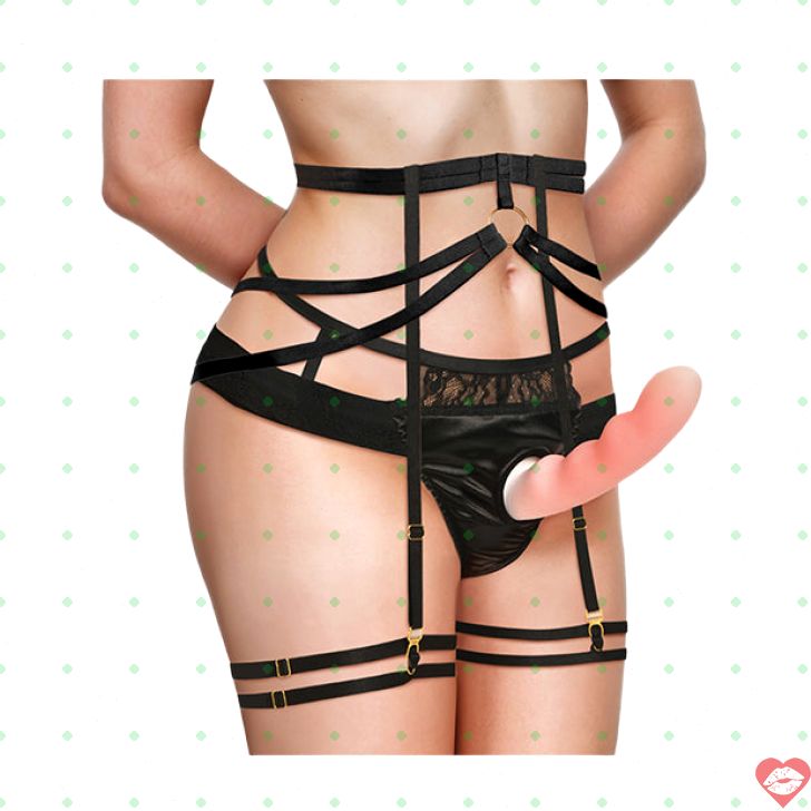 Belle Strap-On Dây Đeo Garter Ren Quyến Rũ Phong Cách 