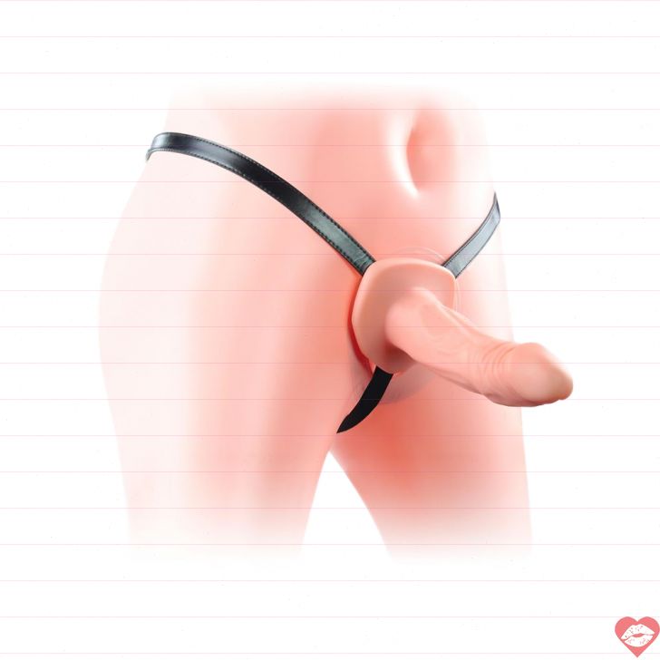 Lovetoy Strapon Hollow 19cm Đeo Nam Nữ Đa Năng 