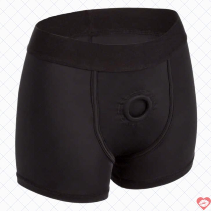 Boundless Boxer Brief Strap-on Đen S/M Thoải Mái 