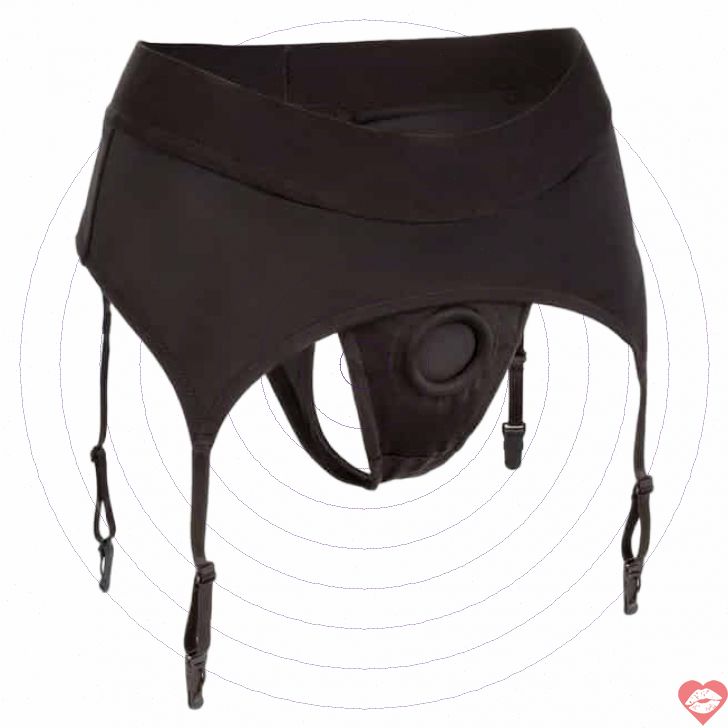 CalExotics Boundless Thong Strap-on Đen S/M Dây Đùi Quyến Rũ 