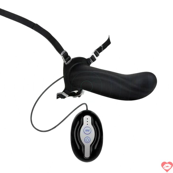Mojo Ghia Strap-on Rung Đen Remote Dài 