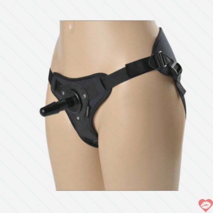Sitabella Peak Dual Strapon Neoprene Đen Thỏa Mãn Đôi Bên 