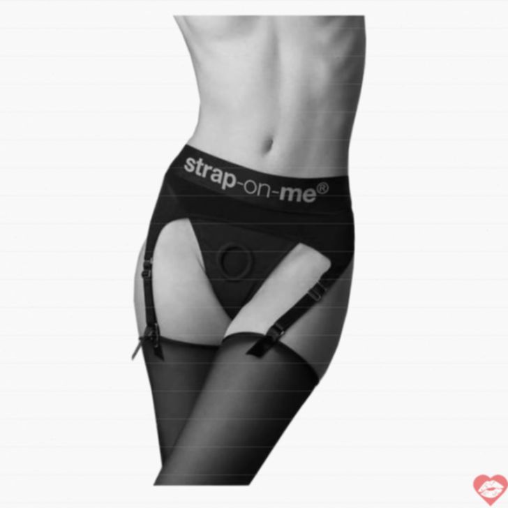 Strap-on-me Rebel L harness đen lớn 4-4.5cm thoải mái 