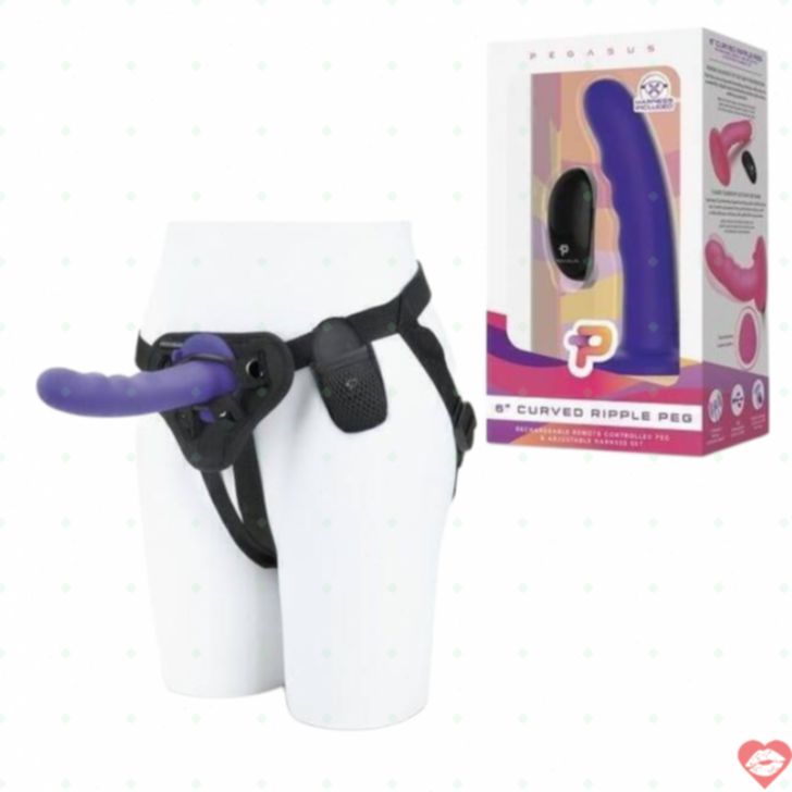 Pegasus Tím Strap-On Ripple Rung Đỉnh Cao Đam Mê 