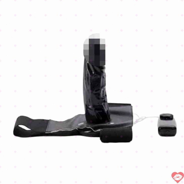 Straapon Đen PVC 18cm Rung Remote Đỉnh Cao 