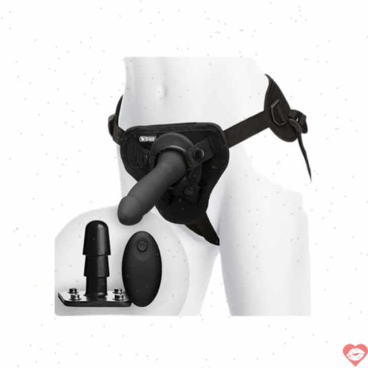 Strap-on Rung Đen Điều Khiển Từ Xa Mượt Nóng Bỏng 