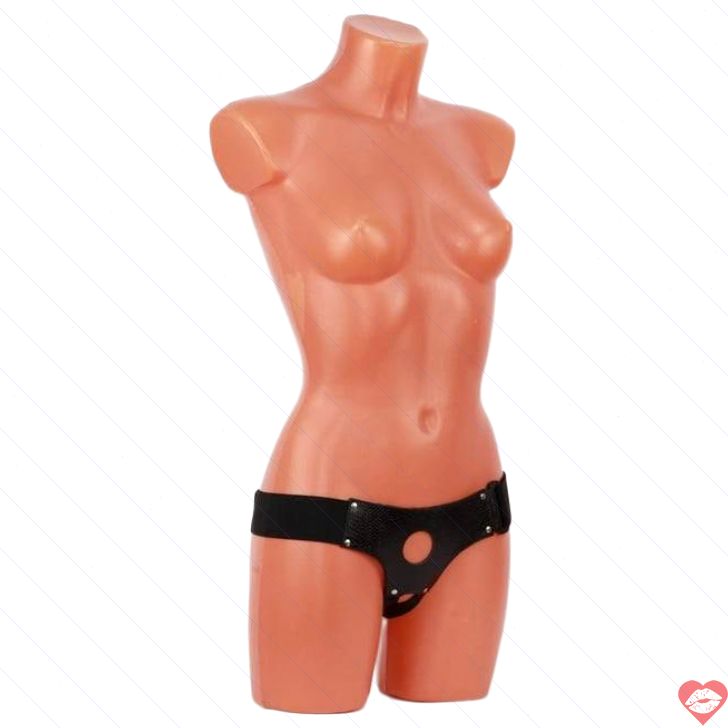 Strap-on Harness BDSM Da Đen Mở Thoải Mái Thống Trị Hoàn Hảo 