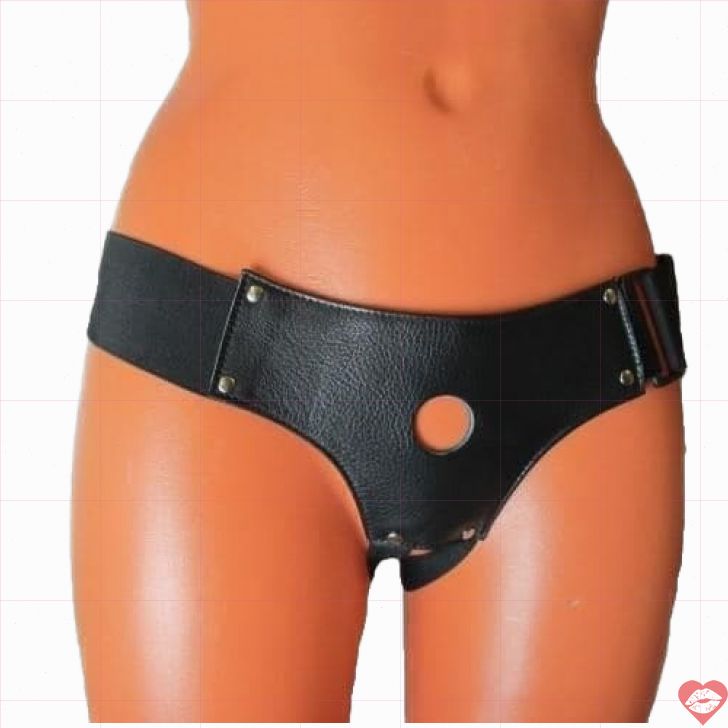 Quần Strapon Da Đen BDSM Siêu Chặt Kích Thích 