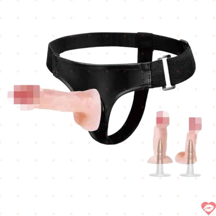 Strap-on Baile Jessica nude 2 đầu TPR 10cm quần lót