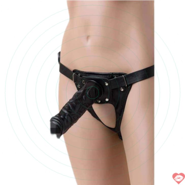 Strap-on Harness LoveToy 2 Nắp Đen PVC