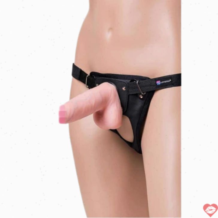 Strap-on LoveToy Harness 17cm Nude Siêu Thực