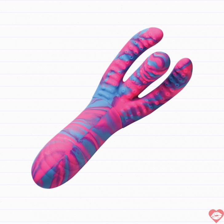 Creature Cocks Tentacle Vibrator Hồng Xanh Sucker 